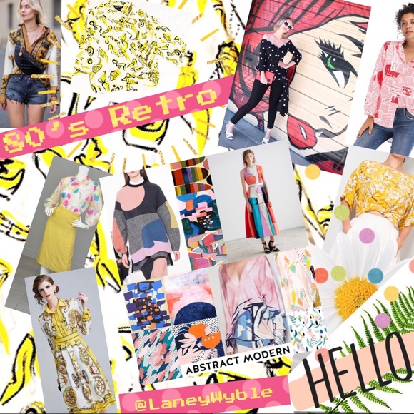 💋RARE 80’s VTG•Retro Fashion Printed Silky Blouse - Picture 3 of 16